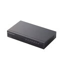 【中古】 Logitec ギガビット スイッチングHUB 5ポート 電源内蔵 メタル 50℃対応 ブラック LAN-GSW05P/HGB