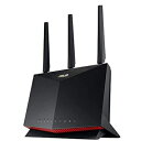 【中古】 ASUSTek イーサネット WiFi 無線 ルーター WiFi6 4804+861Mbps デュアルバンドゲーミング RT-AX86U (A) メッ...
