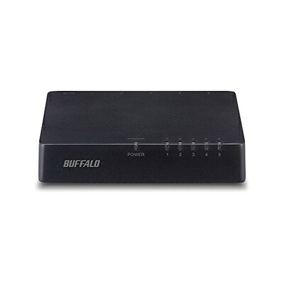 【中古】 バッファロー BUFFALO 10/100Mbps対応 プラスチック筺体 AC電源 5ポート ブラック スイッチングハブ LSW4-TX-5EP/BKD