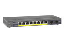 【中古】 【メーカ生産終了品】NETGEAR スイッチングハブ ギガ 8ポート スマート (PoEx8 46W/SFPx2) L2 VLAN QoS ACL I...