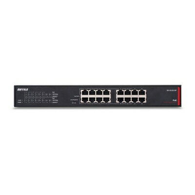 【中古】 BUFFALO レイヤー2 Giga PoE アンマネージスイッチ 16ポート BS-GU2016P