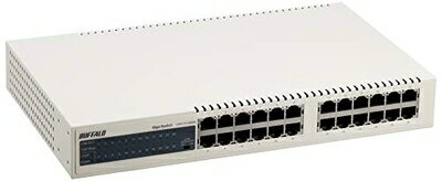 【中古】 バッファロー BUFFALO Giga対応 金属筺体 電源内蔵 24ポート ホワイト スイッチングハブ LSW4..