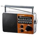 【中古】 オーム電機 ポータブルラジオ 木目 07-7776(2)