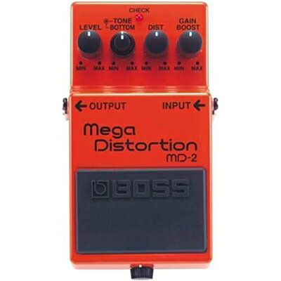 【商品名】BOSS Mega Distortion MD-2（中古品）中古品の特性上、外箱,取り扱い説明書等は基本的には付属いたしません。商品として問題があるものではございません、使用可能品となります。また、商品名に【付属、○○付き、特典】等の記載があっても中古品の場合は基本的にこれらは付属致しません。当店の中古品につきましては商品チェックの上、動作に問題がないものを取り扱っております。ご安心いただきました上でご購入ください。【ご注文〜発送完了までの流れ】ご注文は24時間365日受け付けております。ご注文後いただきました後に当店から注文確認メールが送信されます。発送までの期間といたしましては、ご決済完了後より2〜5営業日となります。発送完了後に発送通知番号記載のメールが送付されます。【ご注意事項】当店はお客様都合によるご注文・ご決済後のキャンセル・返品はお受けしておりません。ご承知おきのうえご注文をお願いいたします。当店は一部商品を他モール等と併売させていただいております。完売の際はご連絡させていただきます。予めご承知おきのほどお願いいたします。