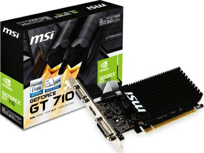 【中古】 MSI ファンレス・ロープロファイル対応 GeForce GT 710 グラフィックスカード メモリ2GBモデル GT 710 2GD3H LP