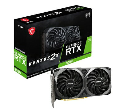 【中古】 MSI GeForce RTX 3050 VENTUS 2X 8G OC グラフィックスボード VD7986