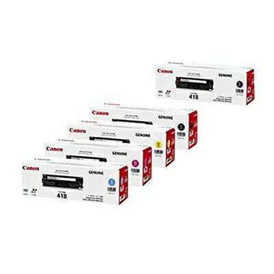 【中古】 キャノン:カートリッジ418トナー(黒2本・青・赤・黄4色):純正