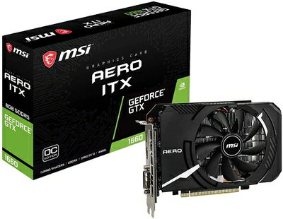 【中古】 MSI GeForce GTX 1660 AERO ITX 6G OC グラフィックスボード VD6919