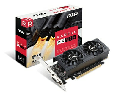 【中古】 MSI RX 550 4GT LP OCコンピューターグラフィックスカード。