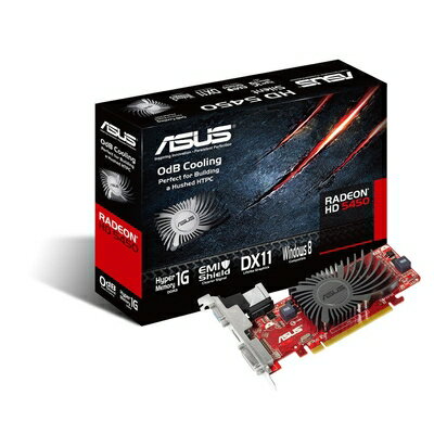 【中古】 ASUSTek グラフィックボード Radeon HD5450搭載 DDR3 512MB HD5450-SL-HM1GD3-L-V2