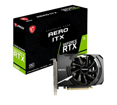 【中古】 MSI GeForce RTX 3060 AERO ITX 12G OC グラフィックスボード VD7870