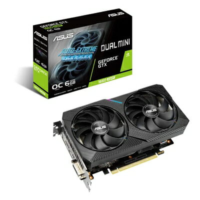 【中古】 ASUS NVIDIA GTX1660S 搭載 デュアルファンモデル 6G DUAL-GTX1660S-O6G-MINI