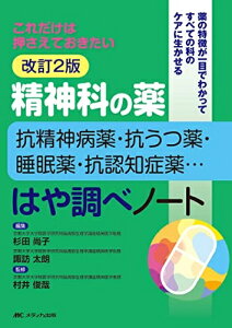 【中古】 改訂2版 精神科の薬〜抗精神病薬・抗うつ薬・睡眠薬・抗認知症薬…〜はや調べノート: これだけは押さえておきたい