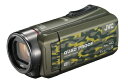 【中古】 JVC ビデオカメラ Everio R 防水5m 防塵仕様 Wi-Fi対応 内蔵メモリー64GB カモフラージュ GZ-RX600-G(2)