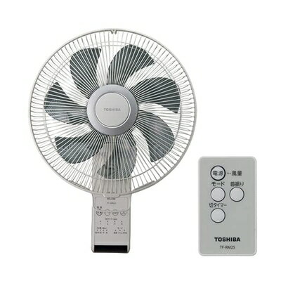 TOSHIBA - 【中古】 東芝 壁掛扇風機 TF-30RK25 (H) リモコン操作 7枚羽根 切タイマー 首振り 風量調節 ライトグレー