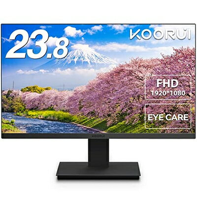【中古】 KOORUI モニター 23.8インチ 24N1A ディスプレイ VAパネル (スピーカー非搭載) フルHD 75Hz ブルーライト軽減 フリッカーフリー フレームレス HDMI 1.4/VGA