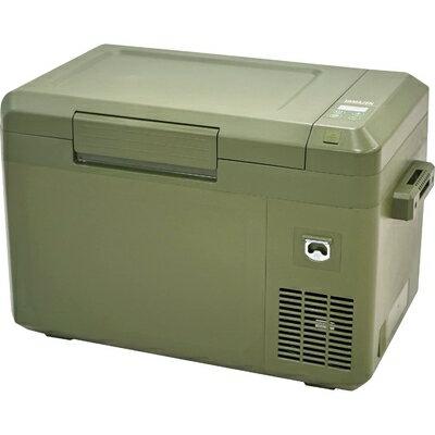 【中古】 [山善] ポータブル 冷凍冷蔵庫 25L コンプレッサー式 (AC/DC 2WAY電源) 車載 冷蔵庫 冷凍庫 小型 クーラーボックス ディープグリーン YFR-C25(DG)