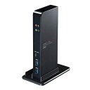 【中古】 サンワサプライ USB3.1ドッキングステーション(USB2.0×2ポート/USB3.1×2ポート/Type-C×1ポート/RJ-45/ヘッドホン・マイクジャック) タブレットスタンド付き 4K対応 USB-CVDK4