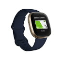 【中古】 【Suica対応】Fitbit Versa 3 スマートウォッチ ミッドナイト/ソフトゴールド [6日間以上のバッテリーライフ/Alexa搭載/GPS...