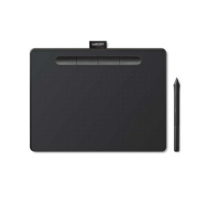 【中古】 ワコム ペンタブレット Wacom Intuos Medium ベーシックお絵かきソフトウェア付き 黒 Androidにも対応 データ CTL-6100/K1