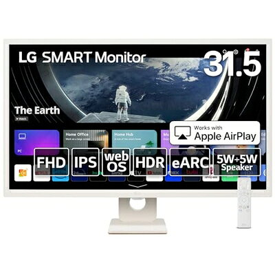 【商品名】LG スマートモニター / 32SR50F-W/MyView Smart Monitor / 31.5インチ フルHD/webOS/IPS/sRGB 99% / ハーフグレア / 5W+5Wスピーカー / AirPlay 2 / Miracast/USB Type-A/HDMI（eARC） / スリムデザイン/ 3辺フレームレス / ホワイト / 安心・無輝点（中古品）中古品の特性上、外箱,取り扱い説明書等は基本的には付属いたしません。電話機・FAX機などで子機が複数台ある商品につきましては、子機が付属しない場合もございます。当店の中古品につきましては商品チェックの上、動作に問題がないものを取り扱っております。ご安心いただきました上でご購入ください。保証等の記載がある場合がございますが、中古品となりますためメーカー保証の対象外となります。あらかじめご承知おきください。【ご注文〜発送完了までの流れ】ご注文は24時間365日受け付けております。ご注文後いただきました後に当店から注文確認メールが送信されます。発送までの期間といたしましては、ご決済完了後より2〜5営業日となります。発送完了後に発送通知番号記載のメールが送付されます。【ご注意事項】当店はお客様都合によるご注文・ご決済後のキャンセル・返品はお受けしておりません。ご承知おきのうえご注文をお願いいたします。当店は一部商品を他モール等と併売させていただいております。完売の際はご連絡させていただきます。予めご承知おきのほどお願いいたします。掲載されております画像はイメージとなります。実際の商品とは色味等異なる場合がございますため、予めご承知おきください。