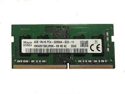 ٥ۡॺ㤨֡š SK Hynix 4GB DDR4 3200MHz PC4-25600 1.2V 1R x 16 SODIMM Ρȥѥ RAM ⥸塼 HMA851S6CJR6N-XN OEMѥåפβǤʤ6,960ߤˤʤޤ