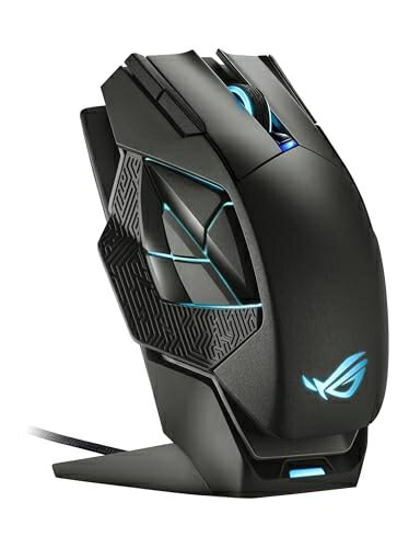 【中古】 ASUSTek ゲーミングマウス ワイヤレス ROG Spatha X MMO 19,000dpi 12個プログラムボタン デュアルモード接続 最大67時間 ROGマイクロスイッチ RGB 国内正規品 ブラック