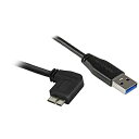 【中古】 StarTech.com L型右向きMicro USB 3.0 スリムケーブル 2m USB3AU2MRS