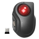 【中古】 エレコム マウス ワイヤレス (レシーバー付属) トラックボール Sサイズ 小型 人差し指 5ボタン 静音 ブラック M-MT2DRSBK