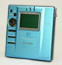【中古】 SHARP シャープ MD-MT77-A ブルー ポータブルMDレコーダー(録音再生兼用機) MDLP対応