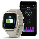 【中古】 ガーミン(GARMIN) Venu Sq 2 Music, French Gray/Cream Gold