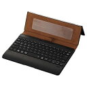【中古】 エレコム キーボード Bluetooth タブレット汎用ケース一体型 8.5〜11.1インチ(iPad Pro 9.7/10.5/11対応)レザー ブ...