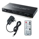 【中古】 サンワダイレクト HDMI切替器 マトリックス 4K / 30Hz対応 4入力2出力 リモコン付き 光 同軸デジタル 出力付き 400-SW027