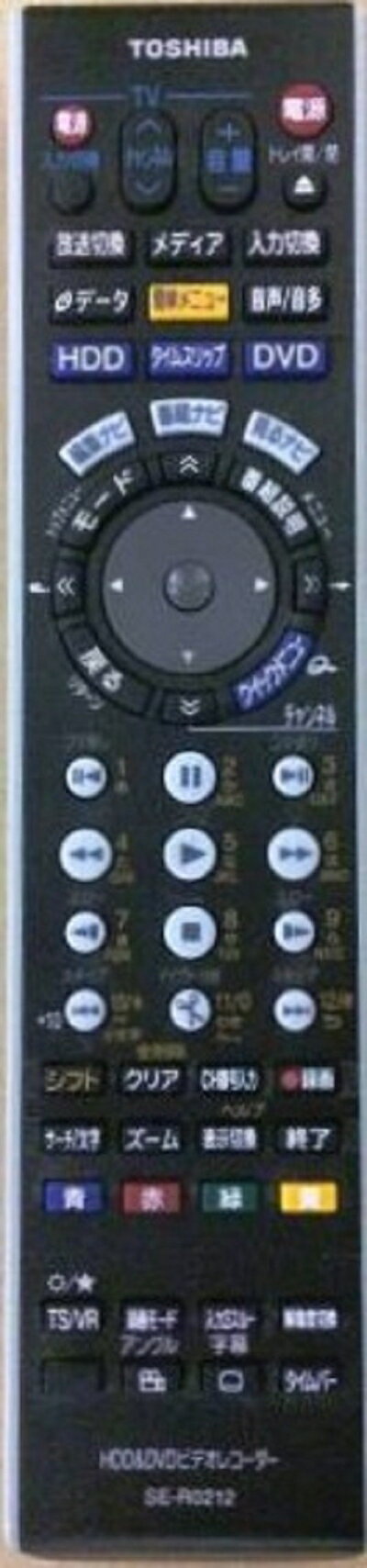 【中古】 東芝 HDD・DVDビデオリモコン SE-R0212