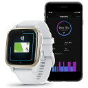 【中古】 ガーミン(GARMIN) Venu Sq 2 White/Cream Gold【日本正規品】