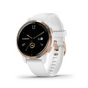 【中古】 GARMIN(ガーミン) スマートウォッチ GPS Venu 2S White/Rose Gold【日本正規品】 010-02429-63 小