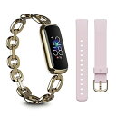 【中古】 Fitbit Luxe gorjana スペシャルエディション トラッカー パーカーリンクブレスレット + ピオニー クラシックベルト [5日間以上の...