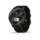 【中古】 GARMIN vivomove Style 心拍計 Black Pepper Nylon / Slate 010-02240-73