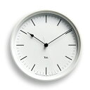 【中古】 レムノス 掛け時計 電波時計 アナログ リキスチールクロック RIKI STEEL CLOCK ホワイト WR08-24 WH Lemnos