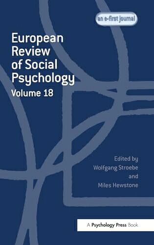 【中古】 European Review of Social Psychology: Volume 18 (Special Issues of the European Review of Social Psychology)