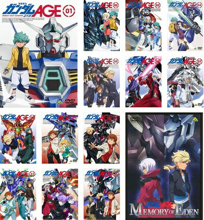 【中古】 機動戦士 ガンダム AGE エイジ TV版全13巻 + MEMORY OF EDEN 2枚組 [レンタル落ち] 全14巻セット [マーケットプレイスDVDセット商品]