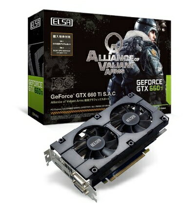 【中古】 ELSA NVIDIA GeForce GTX 660 Ti搭載 Alliance of Valiant Arms 推奨グラフィックスボード 日..