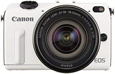 【中古】 Canon ミラーレス一眼カメラ EOS M2 EF-M18-55 IS STM レンズキット(ホワイト) EF-M18-55mm F3.5-5.6 IS STM 付属 EOSM2WH-1855ISSTMLK