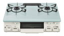 【中古】 リンナイ「お知らせコンロ」 幅約60cm 片面焼グリル 右強火力 プロパン用 KG67MTR/LP パステルミント