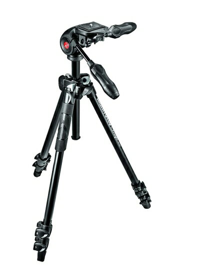 【中古】 Manfrotto 三脚 290シリーズ LIGHT アルミニウム 3段 3ウェイ雲台キット MK290LTA3-3W