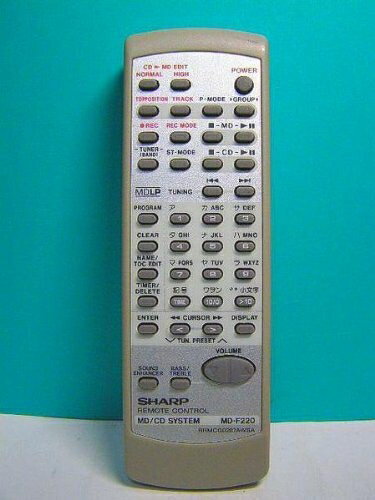 【中古】 シャープ オーディオリモコン MD-F220 RRMCG0287AWSA