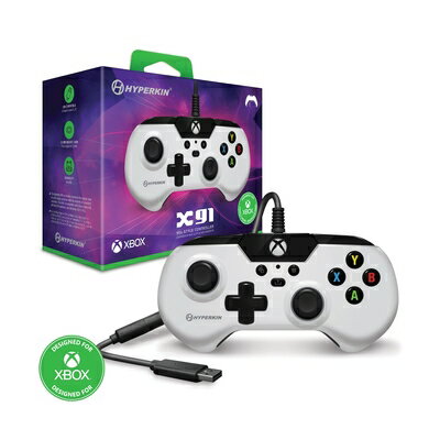 【中古】 X91 有線コントローラーWhite Xbox Series X|S,Xbox One,Windows 10|11 PC用(公式ライセンス商品)