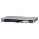 【中古】 【正規品】 ネットギア NETGEAR スイッチングハブ 24ポート 1G (SFPx2) PoE+ (190W) 金属筐体 リミテッドライフタイムハ...