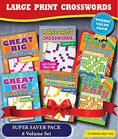 【中古】 KAPPA Super Saver LARGE PRINT Crosswords Puzzle Pack-Set of 6 Full Size Books