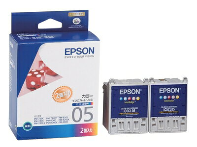 【商品名】エプソン EPSON IC5CL05W(5色カラー一体型インクカートリッジ×2)（中古品）中古品の特性上、外箱,取り扱い説明書等は基本的には付属いたしません。電話機・FAX機などで子機が複数台ある商品につきましては、子機が付属しない場合もございます。当店の中古品につきましては商品チェックの上、動作に問題がないものを取り扱っております。ご安心いただきました上でご購入ください。保証等の記載がある場合がございますが、中古品となりますためメーカー保証の対象外となります。あらかじめご承知おきください。【ご注文〜発送完了までの流れ】ご注文は24時間365日受け付けております。当店から商品発送後に発送通知メールが送信されます。発送までの期間といたしましては、ご決済完了後より2〜5営業日程度となります。【ご注意事項】当店はお客様都合によるご注文・ご決済後のキャンセル・返品はお受けしておりません。ご承知おきのうえご注文をお願いいたします。当店は一部商品を他モール等と併売させていただいております。完売の際はご連絡させていただきます。予めご承知おきのほどお願いいたします。掲載されております画像はイメージとなります。実際の商品とは色味・付属品等が異なる場合がございますため、予めご承知おきください。